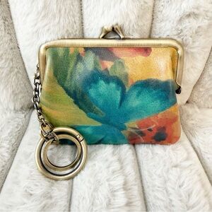 Patricia Nash Borse coin purse in the Watercolor Butterfly pattern.